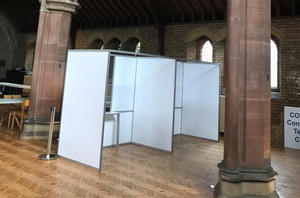 Covid vaccine centre in church