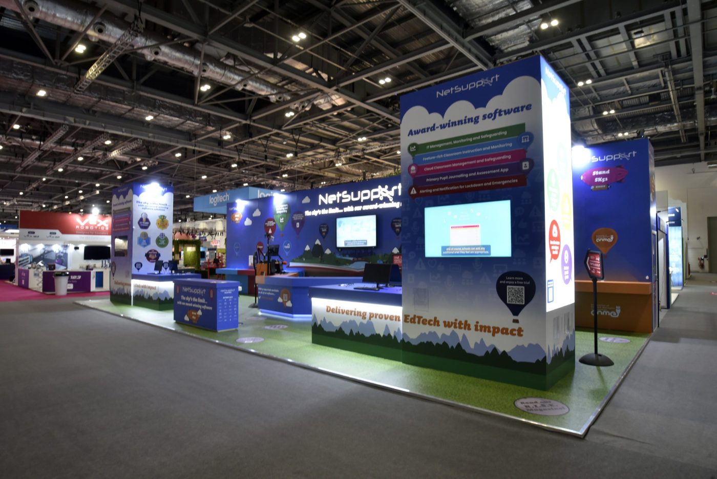 NetSupport Exhibition Stand At BETT 2022 | BETT Exhibition Stands