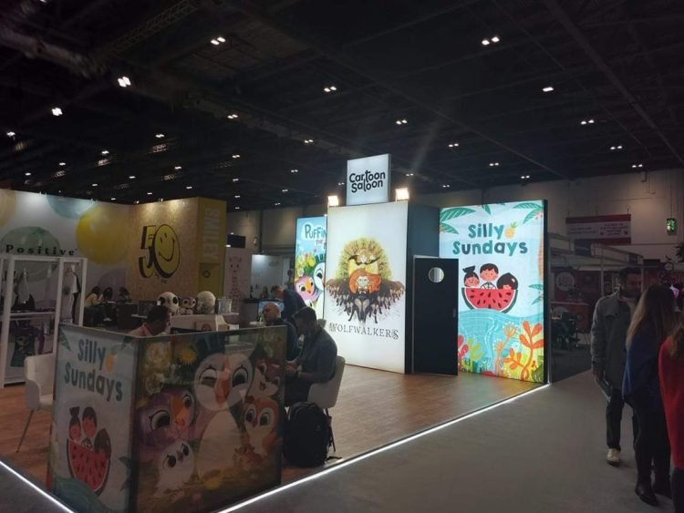 Cartoon saloon custom hired exhibition stand