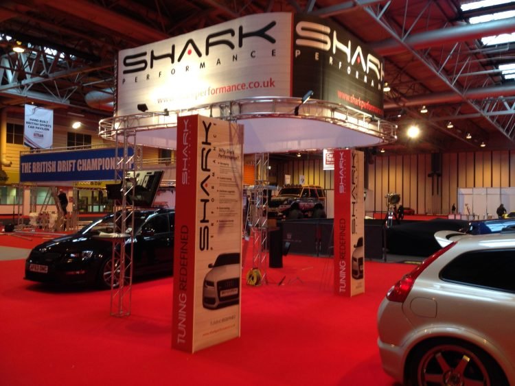 Shark performance exhibition stand