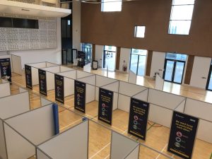 Covid testing and vaccination booths