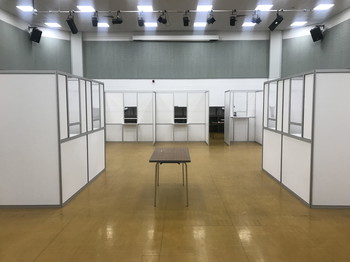 Covid testing and vaccination booths