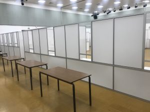 Covid testing and vaccination booths