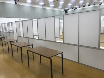 Covid testing and vaccination booths