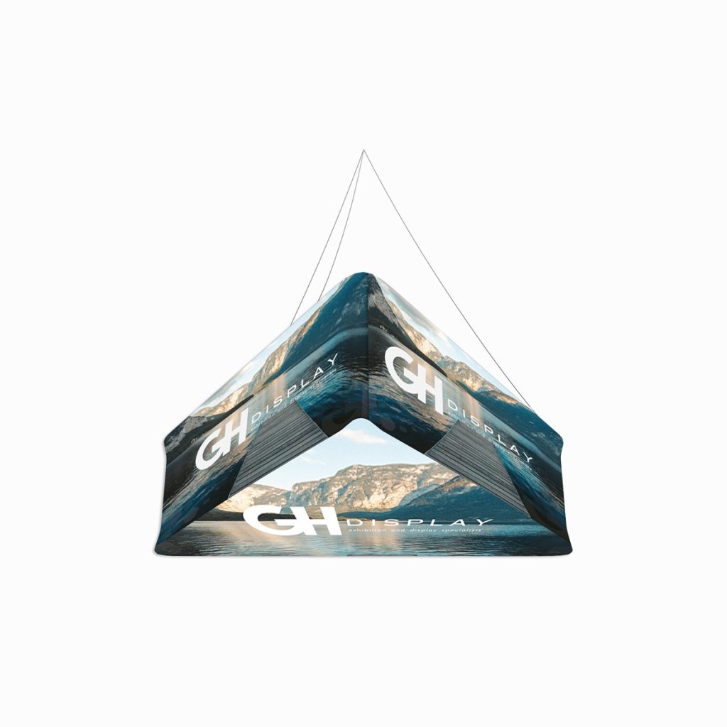 triangular hanging structure banner